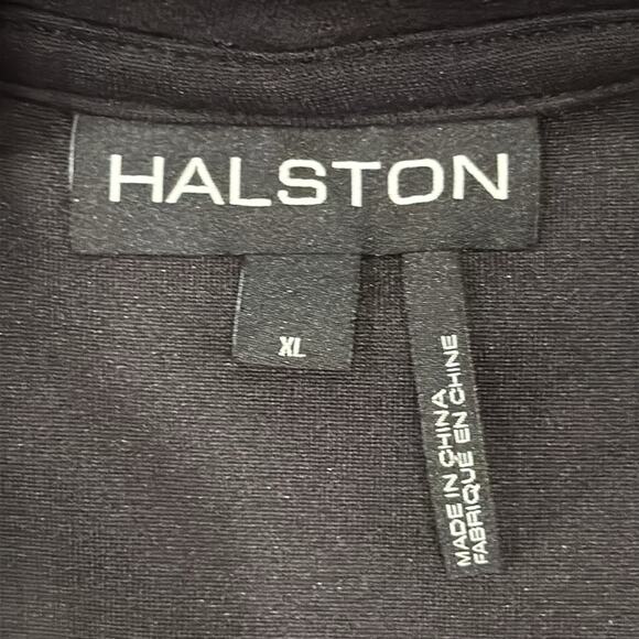 NWT Halston Women's Fuzzy Heart Oversized Sweatshirt Black Size XL - Picture 8 of 14